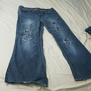 Distressed bongo flare jeans 18
